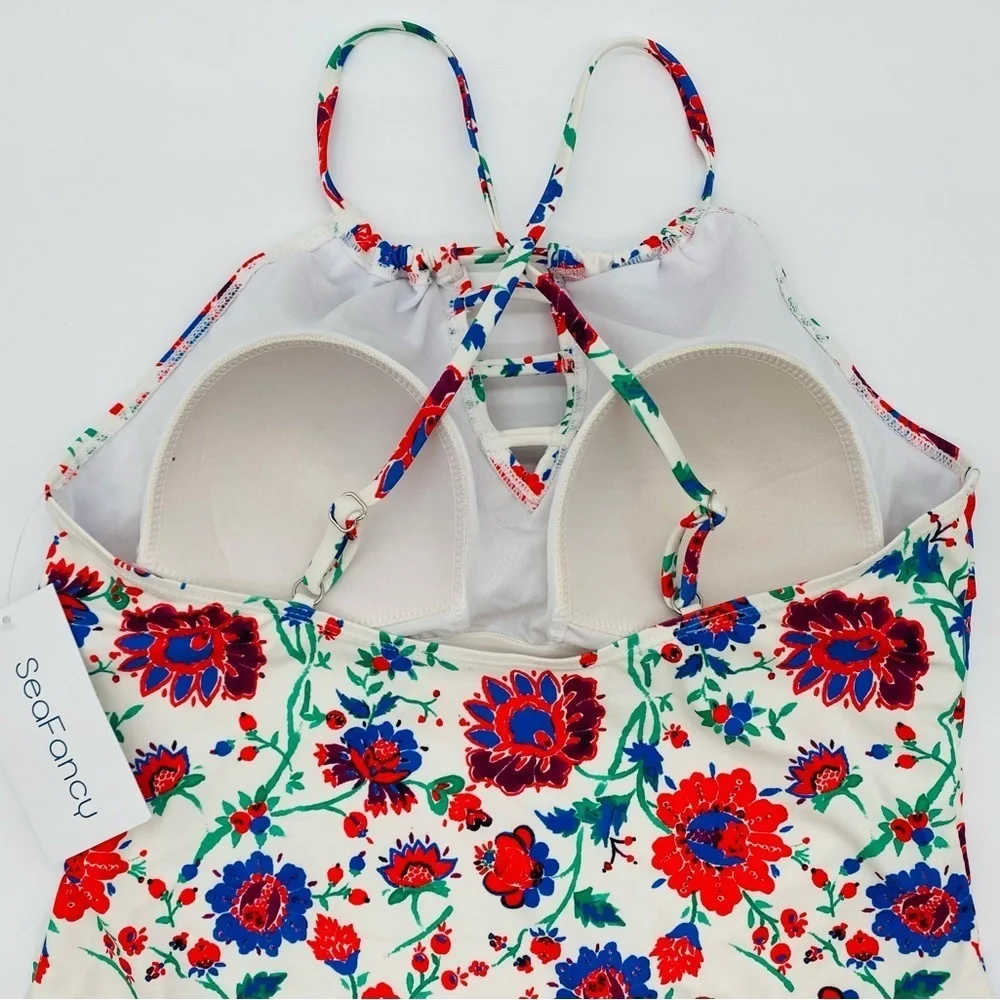 SEA FANCY Floral One Piece Swimsuit Size XL NWT - Picture 6 of 8